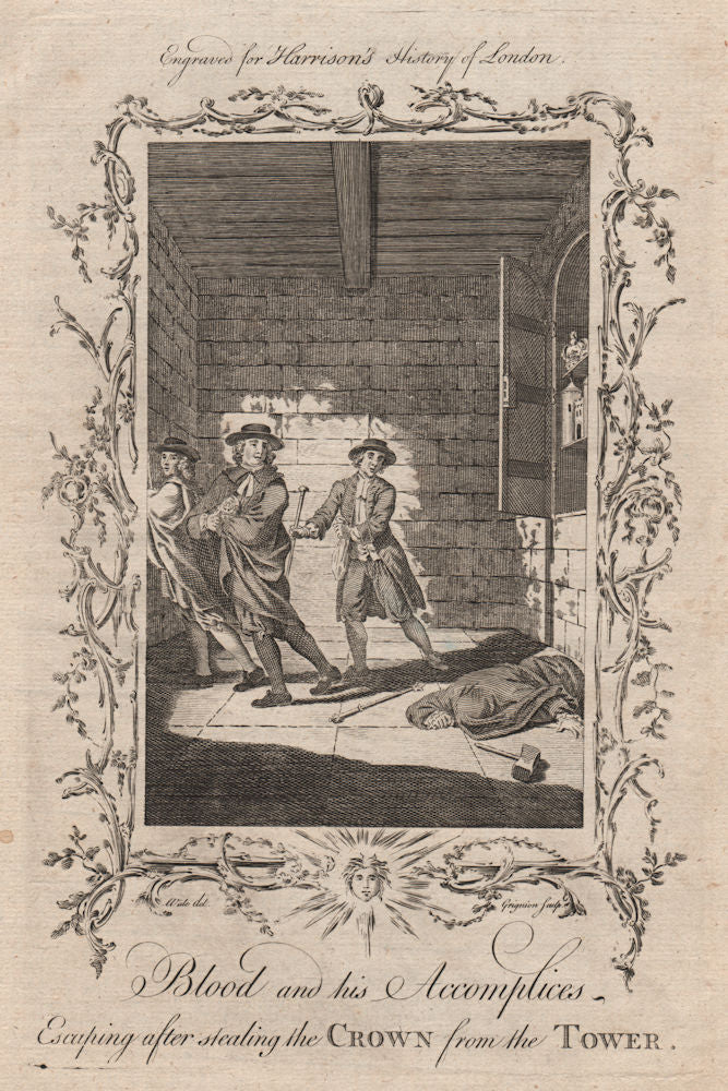 Thomas Blood escaping having stolen the Crown from the Tower of London 1671 1775